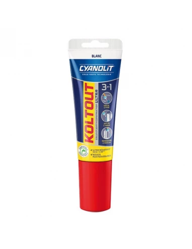 colle joint tube 125ml ultra blanc koltout