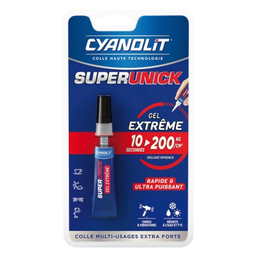 colle super unick ss solvant 7g blister cyanolit