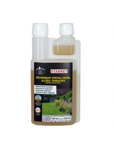 desherbant 400ml special cours allees, terrasses star'net220m2