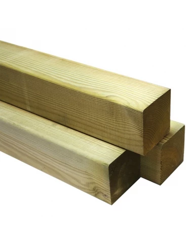 Poteau en bois En pin du nord Traité autoclave classe 4 - 7x7x180cm