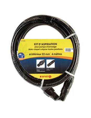 Kit d'aspiration pour pompe diamêtre 22mm raccord plastique longueur 7m ref - DIPRA