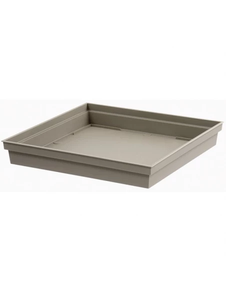 Soucoupe carre toscane taupe pr pots ref 13627-13628-13635-13639