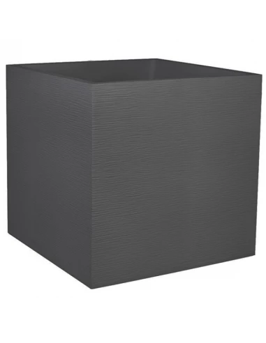 Pot de fleur carré graphit 50cm - 57l gris anthracite - EDA