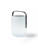 Lampe enceinte bluetooth poignée aluminium LED blanc/multicolore LUCY PLAY H31cm - télécommande