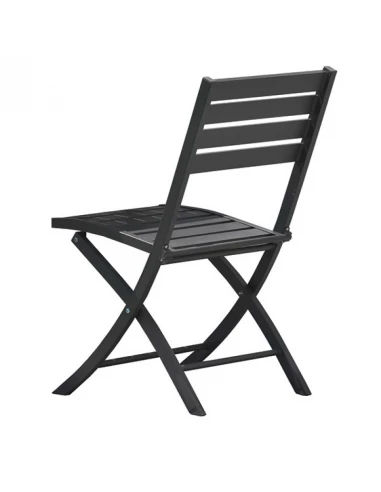 chaise pliante marius alu - gris anthracite