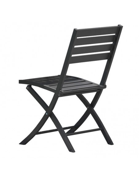 chaise pliante marius alu - gris anthracite