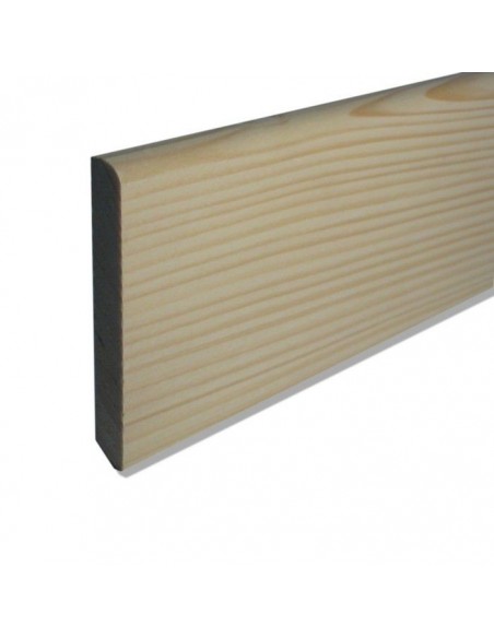 plinthe bord arrondi sapin du nord 2050X70X9 - SUP BOIS