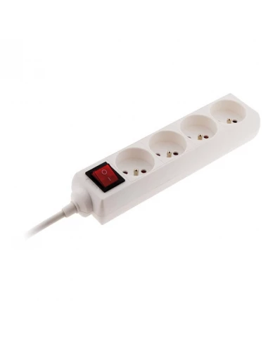 Bloc multiprises 4 prises 16a + interrupteur à voyant 1ml banlc