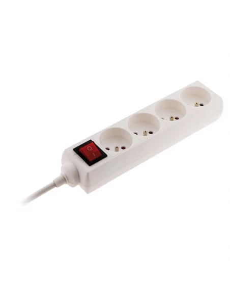 Bloc multiprises 4 prises 16a + interrupteur à voyant 1ml banlc