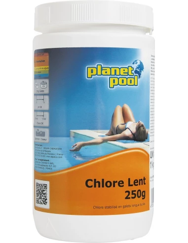 Chlore permanent galet 250g 92% 1kg - PLANET POOL