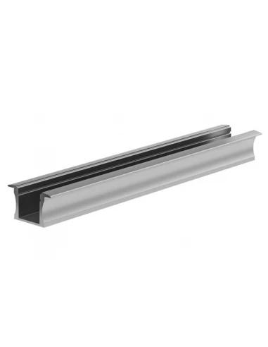 recessed slimline 15 mm - profilé en aluminium pour ruban led - à encastrer - aluminium anodisé - argent - 2 m