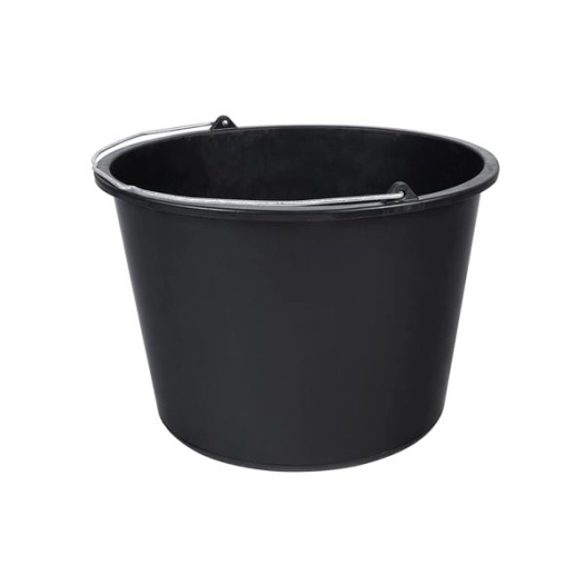 Seau de chantier noir - 20 litres