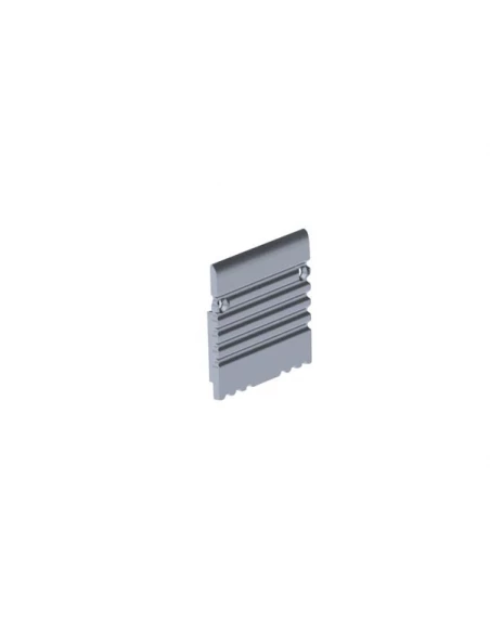 capuchon en aluminium pour profilé (pla) pour ruban led - sans trou de câble - argent