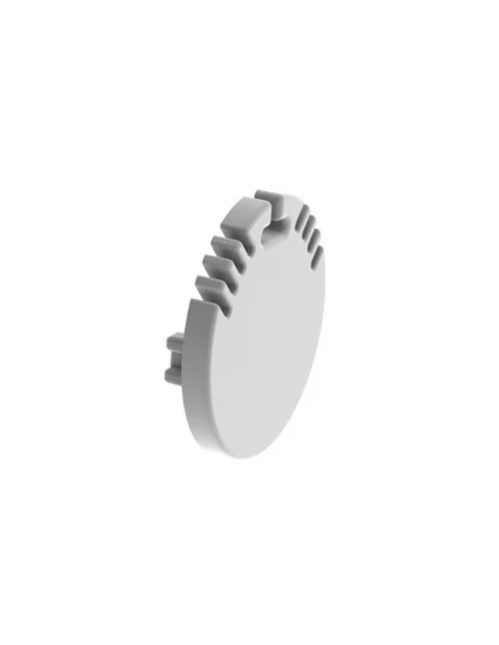 capuchon en aluminium pour profilé pour ruban led alu-round - sans trou de câble - argent