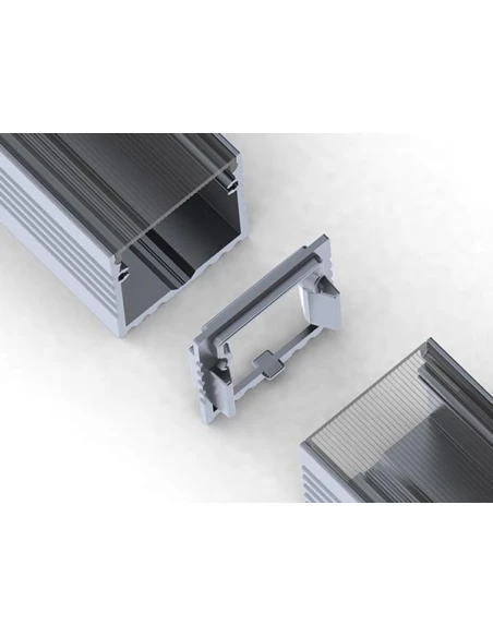 connecteur linéaire pour profilé en aluminium pour ruban led (pla) - argent