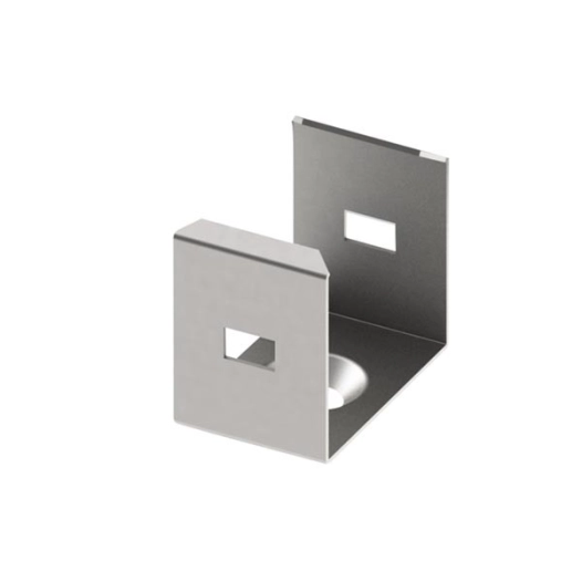 support de montage pour profilé pour ruban led slimline 15 mm - acier à ressort - argent