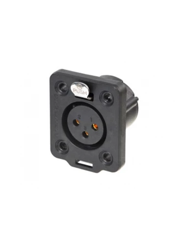 neutrik - connecteur châssis xlr à 3 pôles - femelle - heavy duty - true outdoor protected (top)