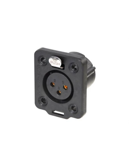 neutrik - connecteur châssis xlr à 3 pôles - femelle - heavy duty - true outdoor protected (top)