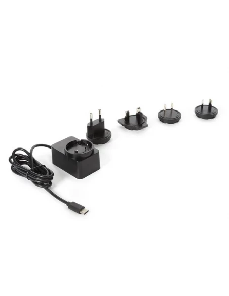 Chargeur compact avec connexion usb - 5 vcc - 2 5 a max - 15 w max - type c - avec 4 fiches de voyage