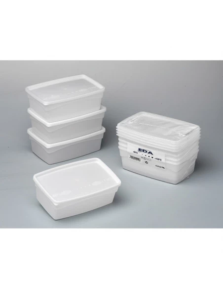 Lot filme 4 boites a micro ondes 0,75l naturel blanc ref 1401 na/bl