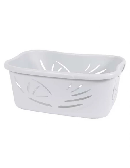 Corbeille à linge Flora ergonomique 37 Litres blanc cérusé - EDA