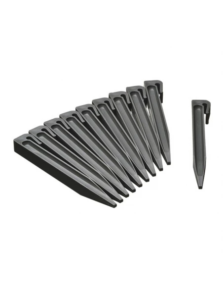 ancres pour bordure de jardin, gris - h19,5 - 10 x