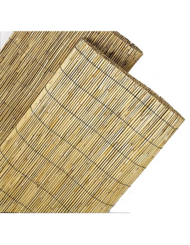 Haie type paillon en fins roseaux pelés et brillants ' azur haie' 1 m x 5 m