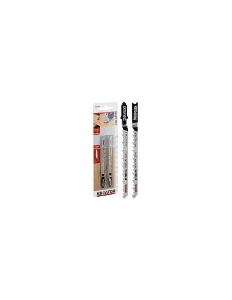 lames de scies sauteuses hcs pour bois - coupe courbe désignation 2 lameslongueur 100 mmdenture 6 tpi - pas de 4 mmfixation form