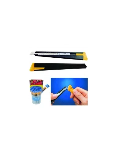 cutter slim '180' tout acier - 9 mm désignation sachet 1 cutter auto-bloquantlargeur 9 mm