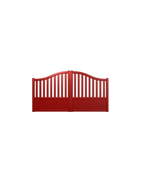 Portail aluminium Agen rouge basque 3004 standard semi 