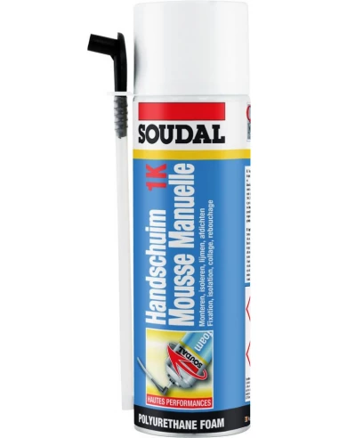 Mousse expansive polyuréthane SOUDAFOAM 1K Soudal 750 Ml