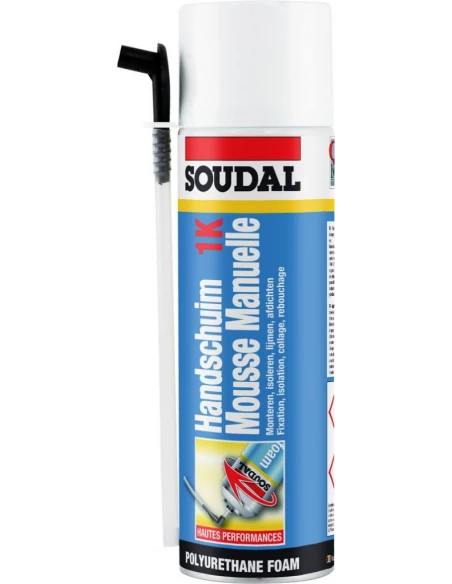 Mousse expansive polyuréthane SOUDAFOAM 1K Soudal 750 Ml
