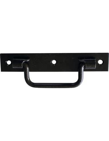 Poignée sur platine façon St-Étienne bouts carrés 140 x 25 mm