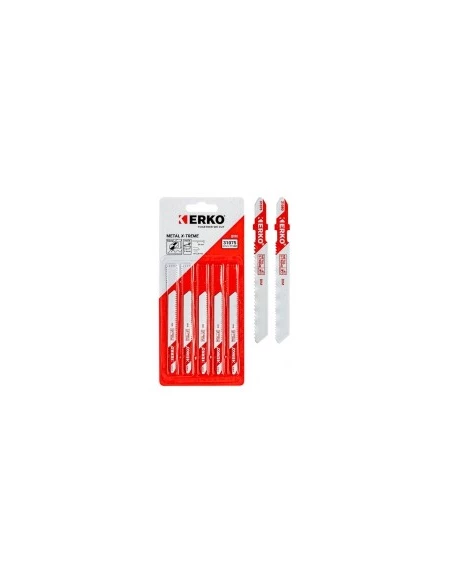 lames de scies sauteuses bi-metal pour metaux désignation 5 lames t118efdenture 18 tpi (1,4 mm)fixation 't'longueur utile 50 mmu
