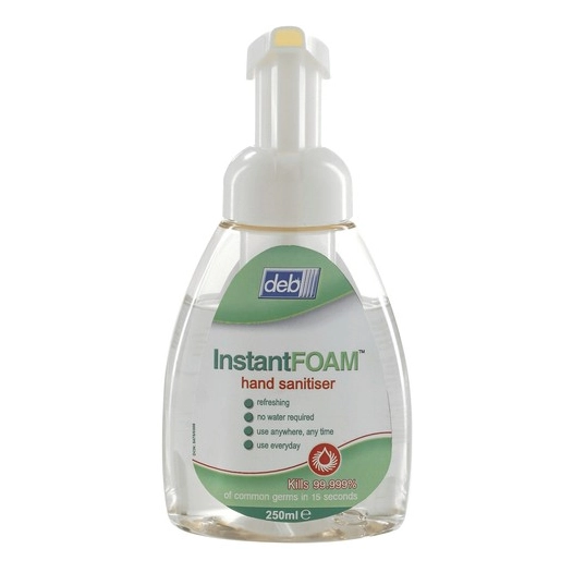 Mousse hydroalcoolique désinfectante instantfoam flacon pompe 250ml