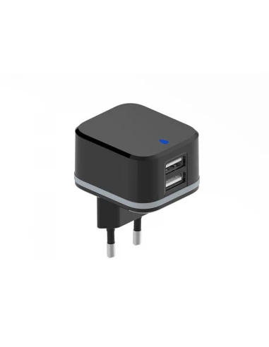 chargeur compact avec 2 connexions usb - 5 v - 4 8 a max - 24 w max - noir