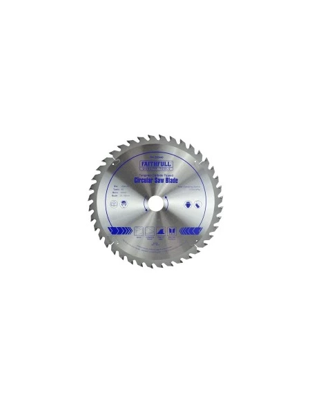 Lame de scie circulaire bois diamètre 254 mm dents 40 alésage 30 mm bague 25 / 16mm - FAITHFULL