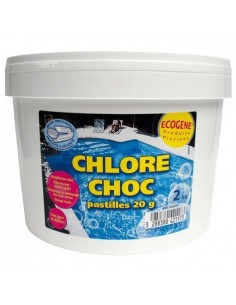 Chlore choc pastilles 20g seau 2kg