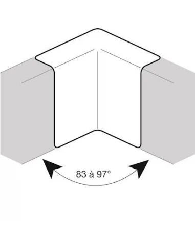 Angle intérieur queraz enclipsage direct pour GBD(A)50085 RAL 9010 blanc paloma