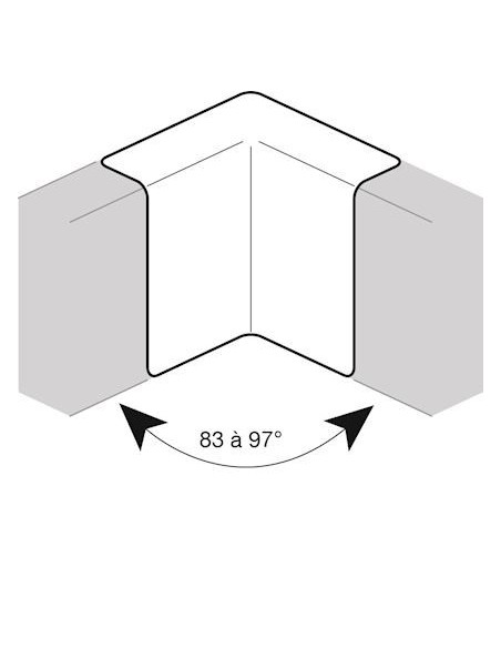 Angle intérieur queraz enclipsage direct pour GBD(A)50085 RAL 9010 blanc paloma