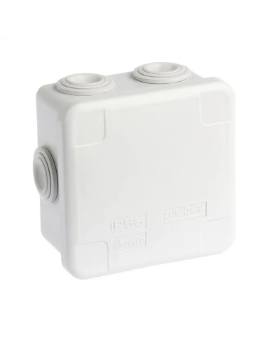 Boîte de dérivation étanche carrée - couvercle enclipsable 80x80x45 - Eur'Ohm