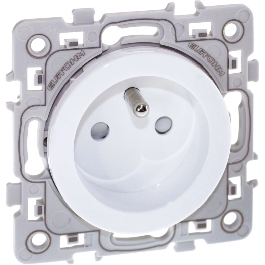 Prise De Courant 2p+t Square 1 Poste - 16a - 250v - Blanc