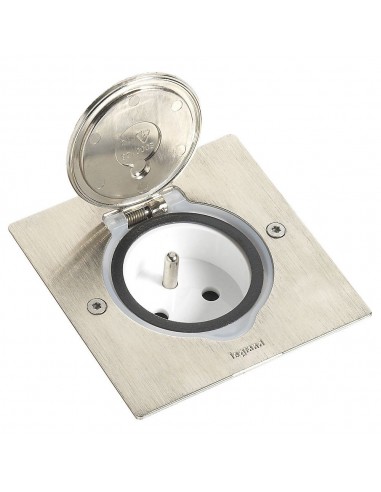 prise de sol ronde inox brosse