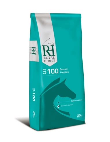 Aliment cheval granulé S100 25 kg sport et loisirs - ROYAL HORSE