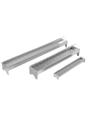 Mangeoire poule galvanisée 10X50CM