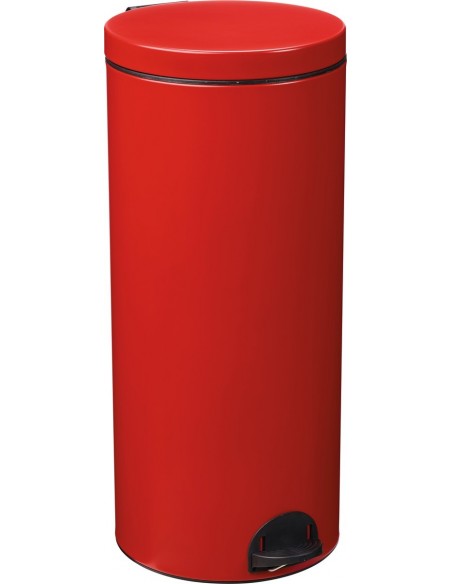 Poubelle Elora 30 litres rouge mat lisse - ROSSIGNOL