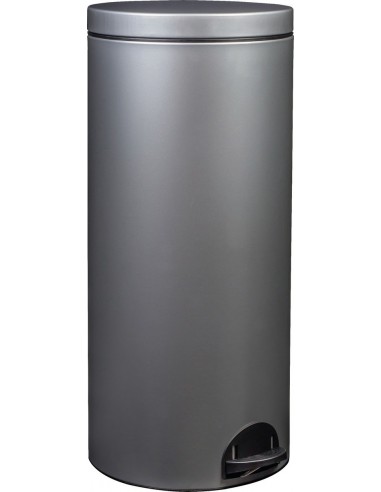 Poubelle à pédale elora 30 litres gris - ROSSIGNOL