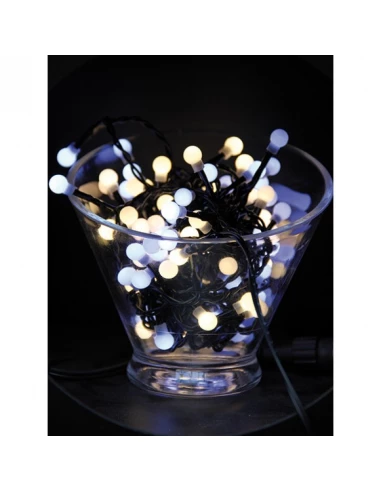 guirlande 160 leds cerises blanc chaud / blanc fro