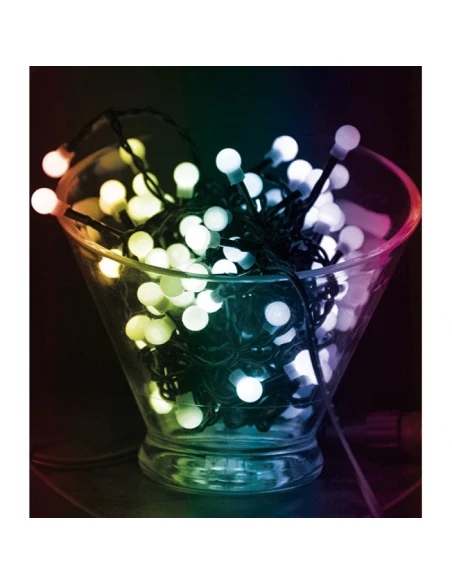 guirlande 160 leds cerises mutlicolore d7mm, 16m,