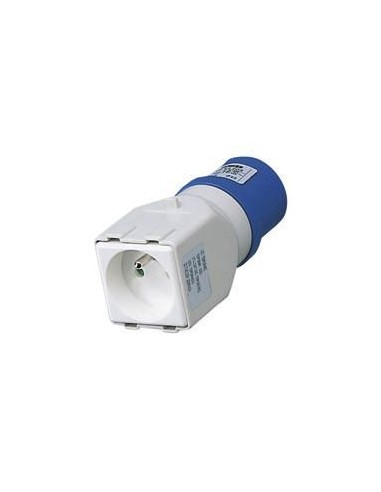 Adapt ic 2p+t 16a 230v 2x2p+